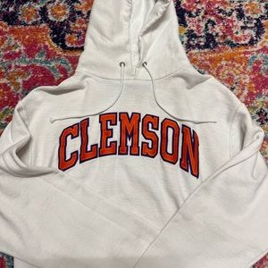 White champion Clemson hoodie size medium